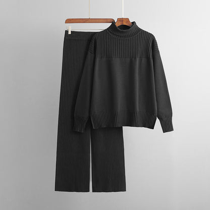 Ensemble Pull Femme - Col Haut Décontracté Automne/Hiver