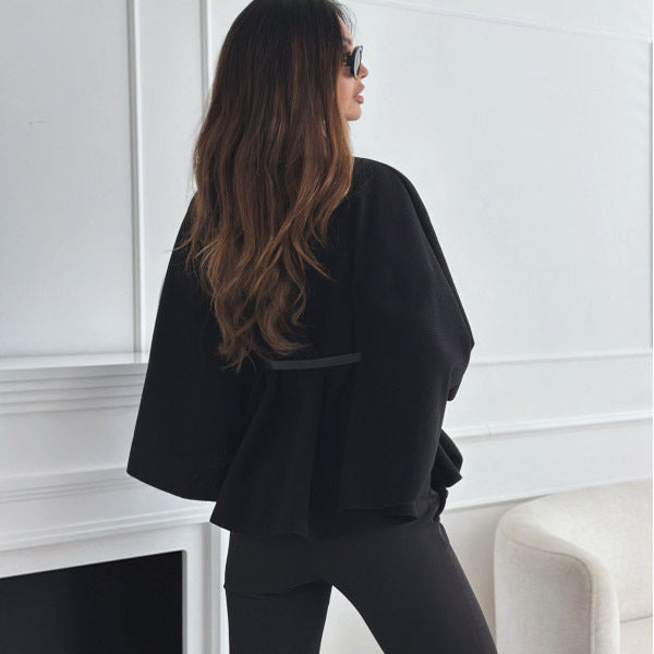 Poncho Ceinturé Sophistication Moderne